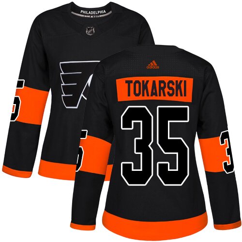 Women's Philadelphia Flyers #35 Dustin Tokarski Reebok Orange New Third Authentic NHL Jersey