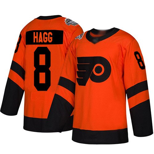 Men's Philadelphia Flyers #8 Robert Hagg Orange Authentic 2019 Stadium Series Hockey Jersey