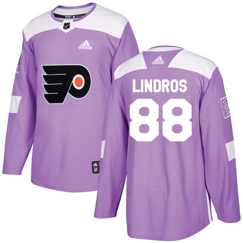 Youth Philadelphia Flyers #88 Eric Lindros Purple Authentic Fights Cancer Practice Hockey Jersey