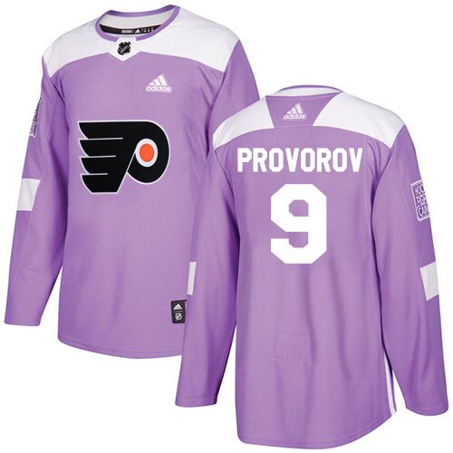 Youth Philadelphia Flyers #9 Ivan Provorov Purple Authentic Fights Cancer Practice Hockey Jersey