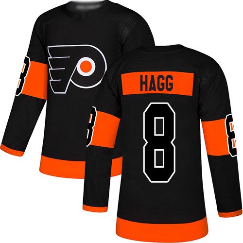 Men's Philadelphia Flyers #8 Robert Hagg Black Alternate Authentic Hockey Jersey